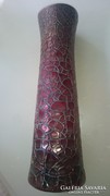 Zsolnay eozin repesztett váza.  22 cm 