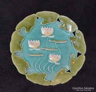 Antik Zsolnay tavirózsás fajansz tányér