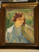 Vass Elemér (1887-1957) : Női portré