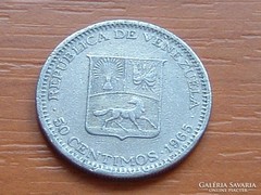 VENEZUELA 50 CENTIMOS 1965 BOLIVAR LIBERTADOR