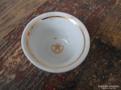 Antik, aranyozott  török kávés csésze csillaggal, félholddal