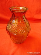 Antik borostyán színű bütykös váza