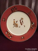 Ritka, korai Fischer Ignác tányér - 1870-es évek