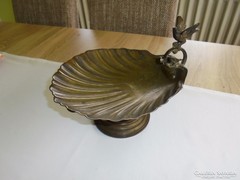 Madár figurás réz kínáló/asztalközép antik