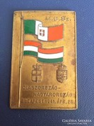 1941. M.B.Sz. bronz plakett (Olaszország-Magyarország)