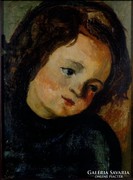 Szín György (1906-1943) "Barna hajú lány portréja"