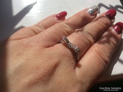 Csinis masnis ezüst gyűrű (925)