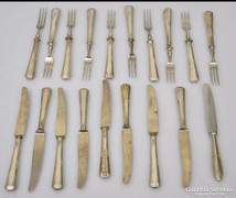 19 darabos ezüst kés villa szett