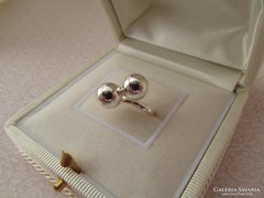 Bogyós ezüst gyűrű - gömb - retro 17,3 mm vagy 18,4 mm