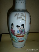  Kínai  antik kézzel festett porcelán váza 