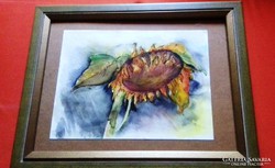 Rab beatrix: sunflower 46 x 36 cm with frame