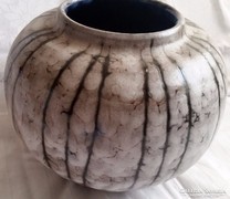 Nagy méretű kerámia váza, kaspó , 25 x 25 cm 