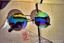 UV 400 as.​ Aranyozott Retro John Lennon napszemüveg okuláré