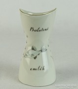 0L844 Balatoni emlék Aquincum porcelán váza 9 cm