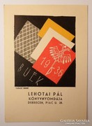 Reklámlap Vadász Endre fametszetével, 1936