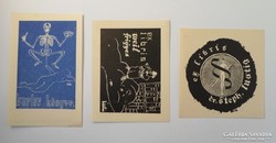 Erotikus ex libris - Bartos László, 3db
