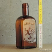 "Braun In Labore Nobilitas" barna likőrösüveg