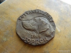 Renner Kálmán :KUTYAKIÁLLÍTÁS 1969 SOPRON -  bronz emlékérem