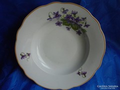 Ibolyás Zsolnay porcelán tányér
