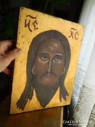 Antik kézzel festett ikon - Jézus