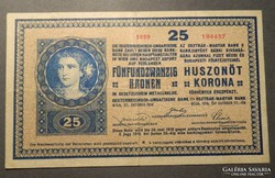 25 korona 1918 2000 alatti sorszám