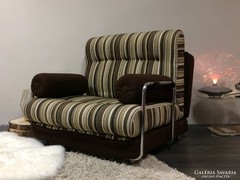 Retro csővázas nagymeretű fotel,ágy,fotelágy praktikus
