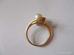 Arany női gyűrű gyönggyel 8000Ft/gram