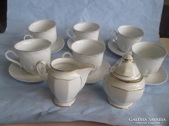 porcelán teás kávés készlet 6 személyes letisztult komoly ké