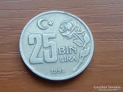 TÖRÖK 25 BIN 25.000 LÍRA 1995 RÓZSA +V