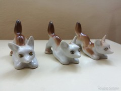 3 darab kijevi porcelán róka figura 