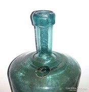 Antik ritka 10 literes pálinkás vagy boros zöld üveg