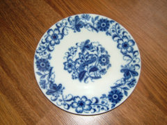 Antique original cobalt Bohemian Czech plate
