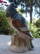 Kakadu-papagáj porcelán lámpa-figura 23 cm Ritka !
