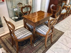 Biedermeier garnitúra, asztal, székek