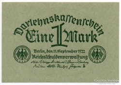 Németország 1 német Márka, 1922, UNC