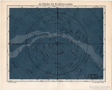 Az északi ég állócsillagai, nyomat 1894, csillag, csillagkép