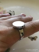 Ezüst állítható méretű gyűrű tükör felületű ragyogás