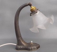 ​  Antik szecessziós ón asztali lámpa 1910 körüli