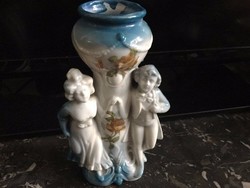 Antique porcelain figural small vase
