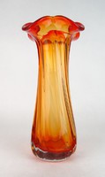 0N038 Fújtüveg BOHEMIA művészi üveg váza 33 cm