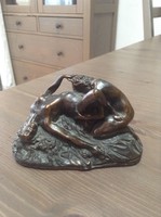 J.M. Lambeaux erotikus bronzszobor