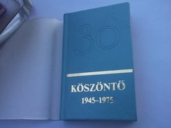 Köszöntő 1945-1975 Miniatűr könyv-zene Edititon Musica Kiadó 