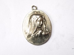 Régi ezüst Szűz Mária medál.