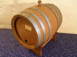 Bor vagy szesz tároló fahordó 12 literes