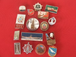 16 darab szovjet kitűző