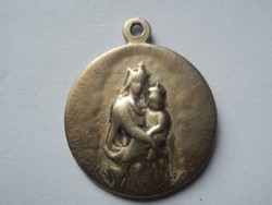 Antik ezüst medál " Jézus szíve" vallási kegytárgy