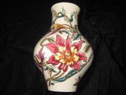 Zsolnay  orchideás  váza  gyönyörű kézi festés