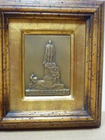 Csány László szobra - Zalaegerszeg (Istók János, 1931) bronz plakett keretben