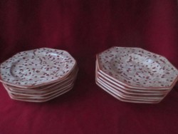  Ritka Zell Zeller keramik Denise 6 lapos 6 mély tányér 1765
