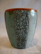 Jelzett ( KA ) retro iparművész kerámia váza
